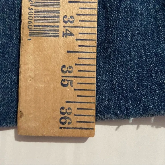 Cato Blue Denim Maxi Skirt upcycle panel handmade 18 - Picture 8 of 8